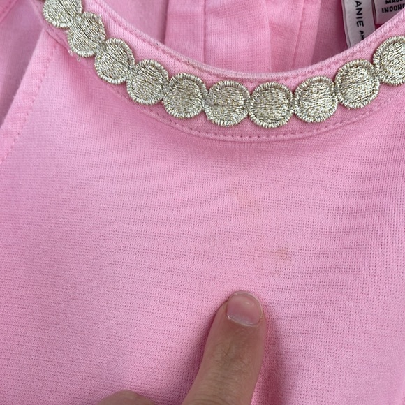 Janie and Jack Pink Oval Trim Ponte Dress - Picture 2 of 3